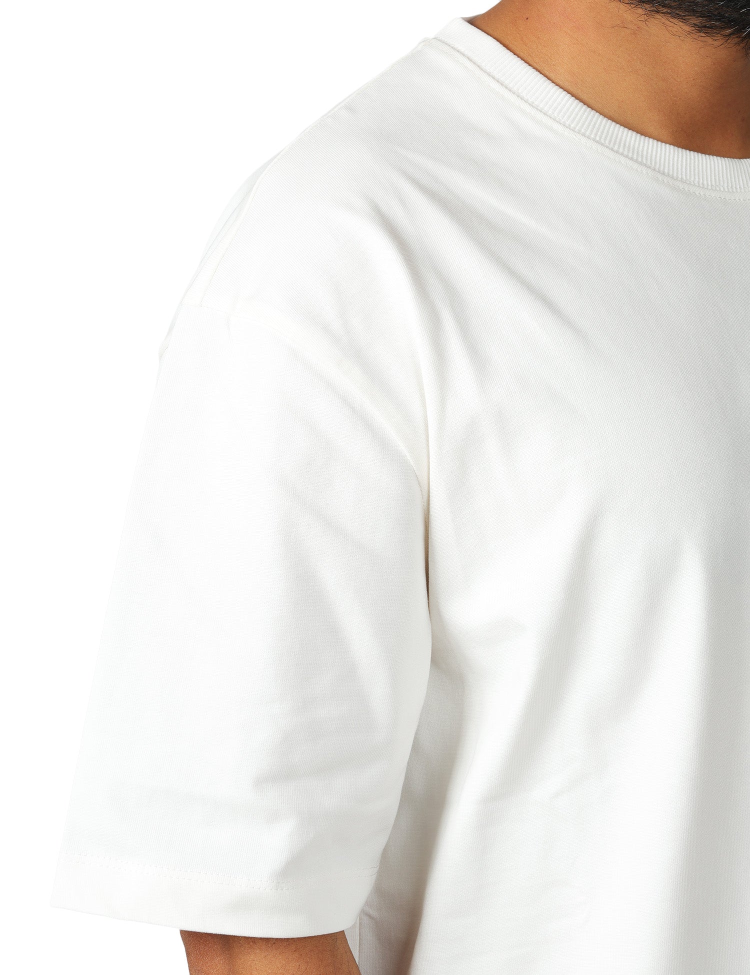 T-SHIRT UOMO ALPHA STUDIO LATTE GIROCOLLO OVER SIZE IN JERSEY