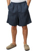 Bermuda uomo amaranto blu notte in lino con elastico in vita