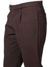 PANTALONE UOMO AMARANTO CIOCCOLATOA GAMBA DRITTA CON PINCES SINGOLA
