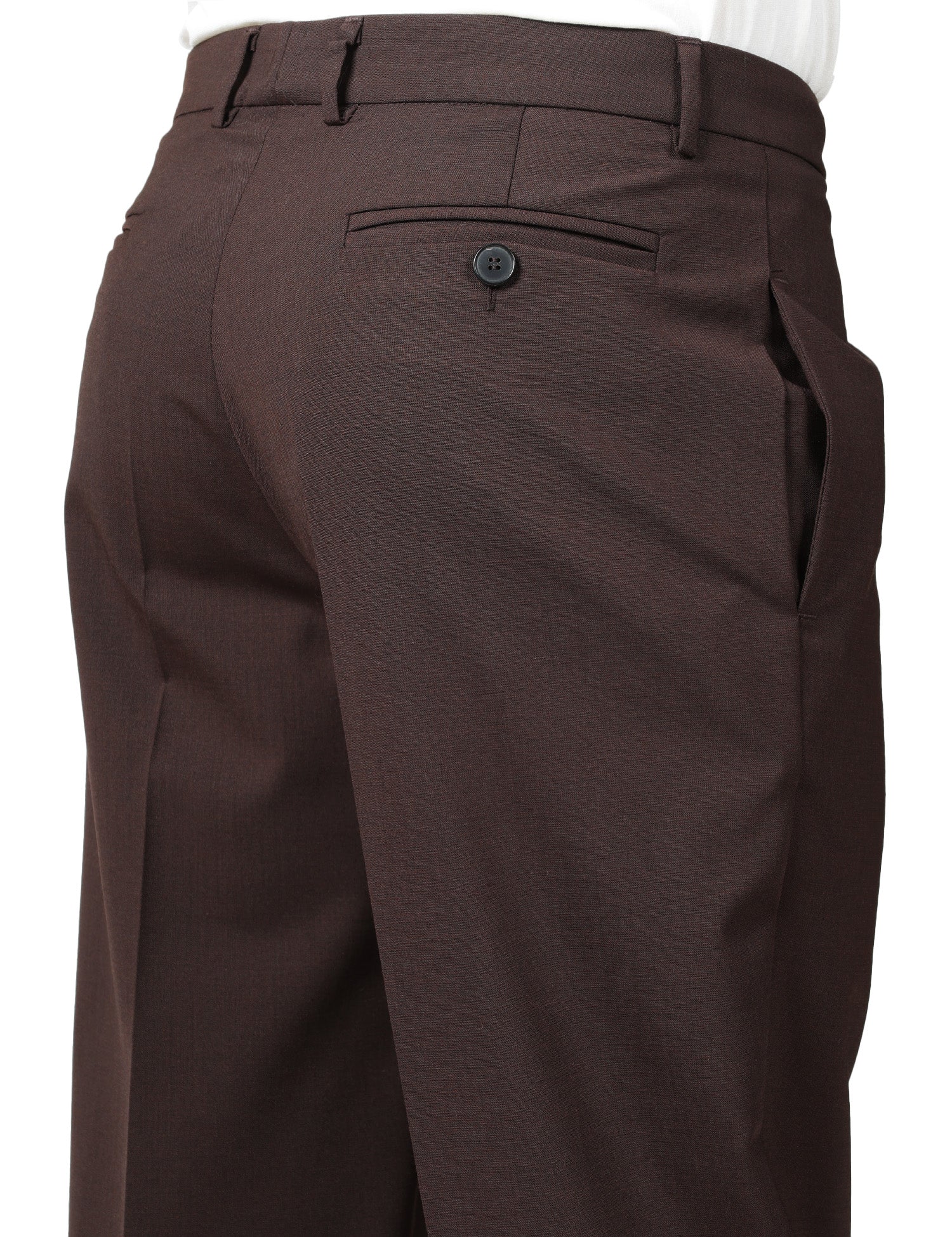 PANTALONE UOMO AMARANTO CIOCCOLATOA GAMBA DRITTA CON PINCES SINGOLA