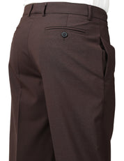 PANTALONE UOMO AMARANTO CIOCCOLATOA GAMBA DRITTA CON PINCES SINGOLA