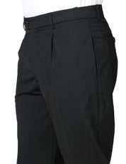 PANTALONE UOMO AMARANTO NERO A GAMBA DRITTA CON PINCES SINGOLA