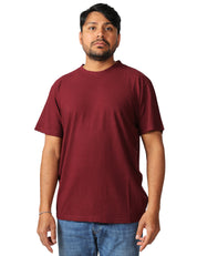 T-SHIRT UOMO AMARANTO GIROCOLLO IN COTONE