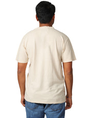 T-SHIRT UOMO AMARANTO LATTE GIROCOLLO IN COTONE