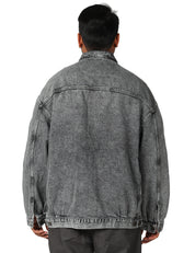 GIUBBOTTO UOMO AMERICAN VINTAGE YOPDAY GREY DENIM CON TASCHE SUL PETTO