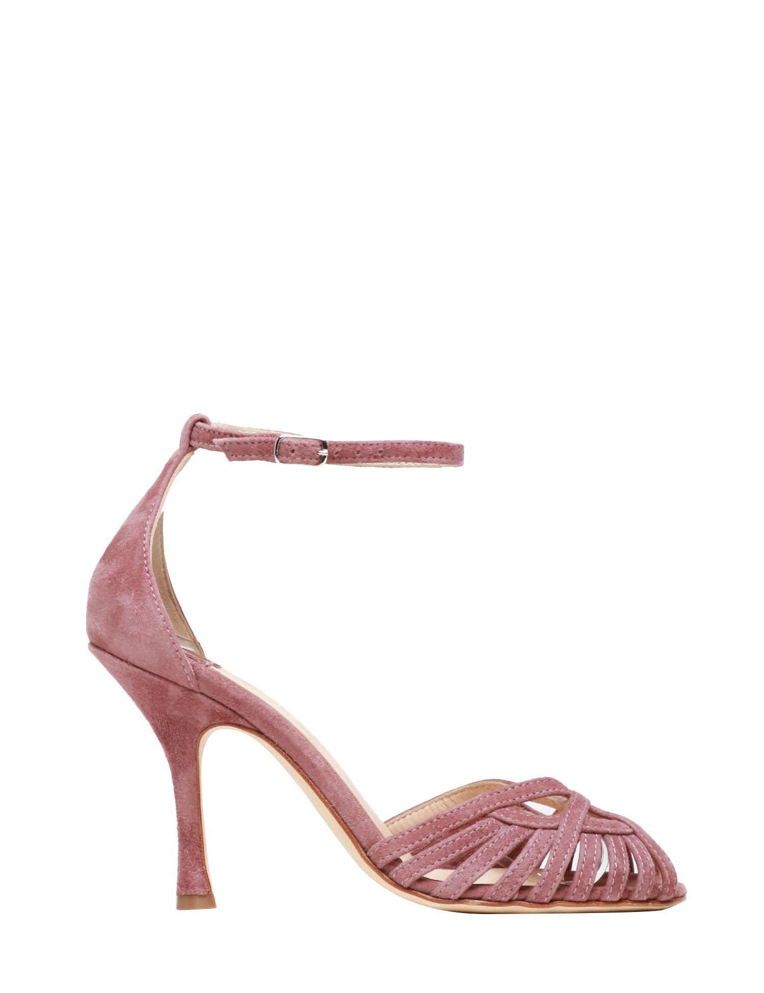 SANDALO ANNA F. CORTEM IN SUEDE CON CINTURINO ALLA CAVIGLIA