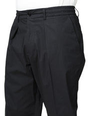 PANTALONE UOMO BEABLE NERO CON PINCES ED ELASTICO IN VITA