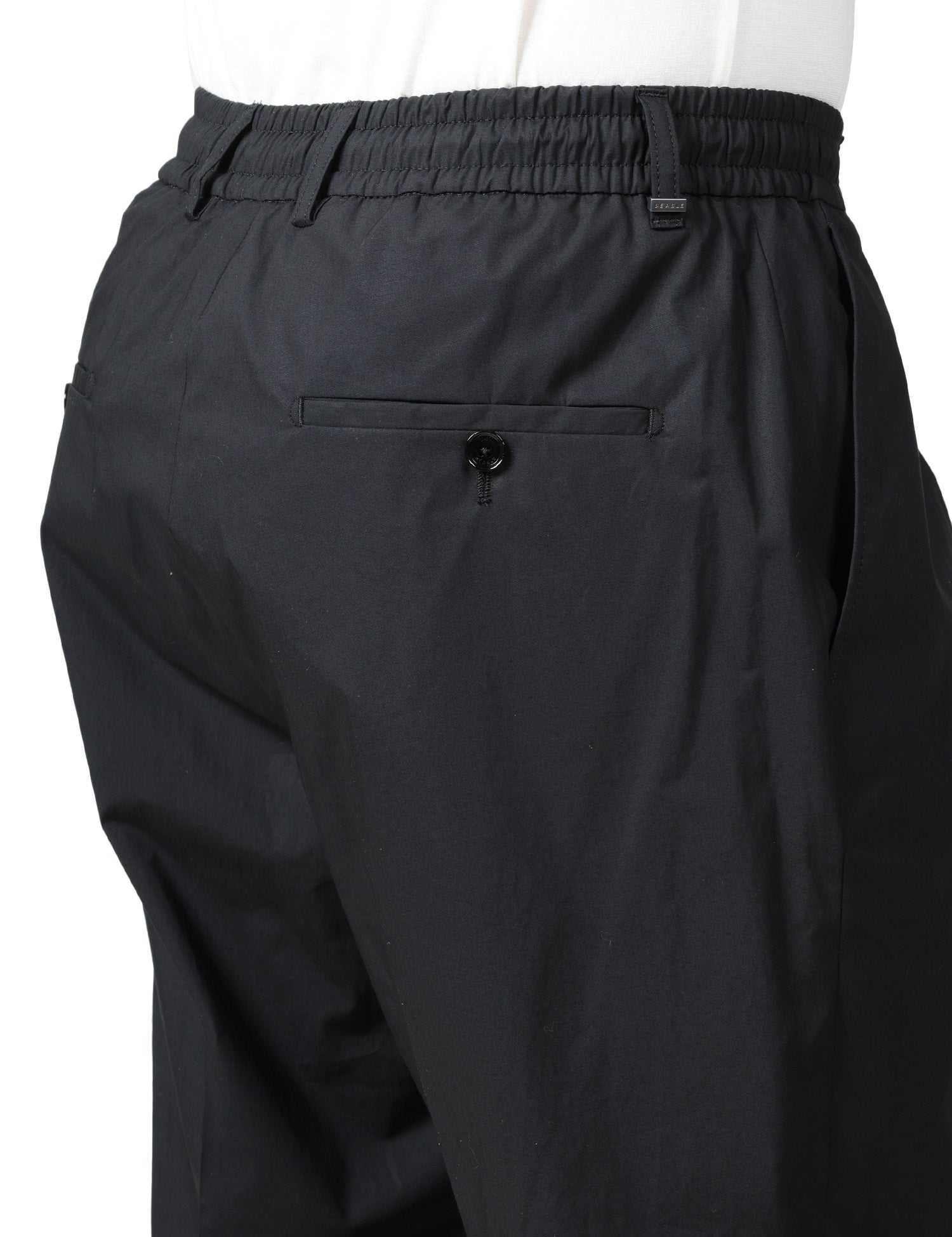 PANTALONE UOMO BEABLE NERO CON PINCES ED ELASTICO IN VITA