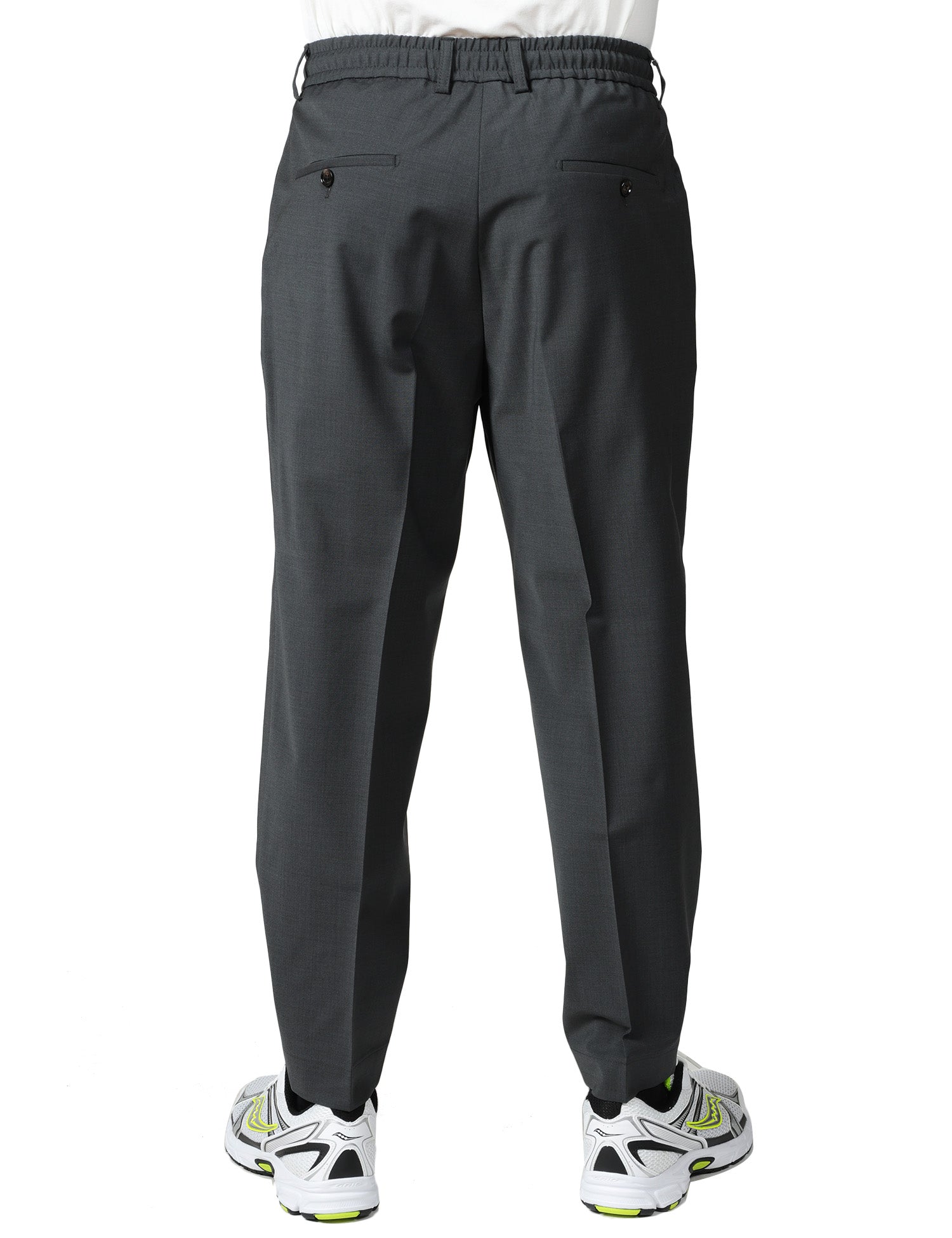 PANTALONE UOMO BEABLE DOMINIQUE GRIGIO CON PINCES SINGOLA E VITA ELASTICATA