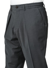 PANTALONE UOMO BEABLE DOMINIQUE GRIGIO CON PINCES SINGOLA E VITA ELASTICATA