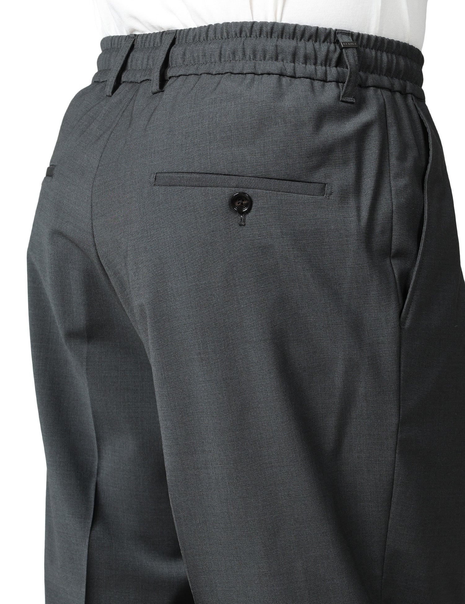PANTALONE UOMO BEABLE DOMINIQUE GRIGIO CON PINCES SINGOLA E VITA ELASTICATA