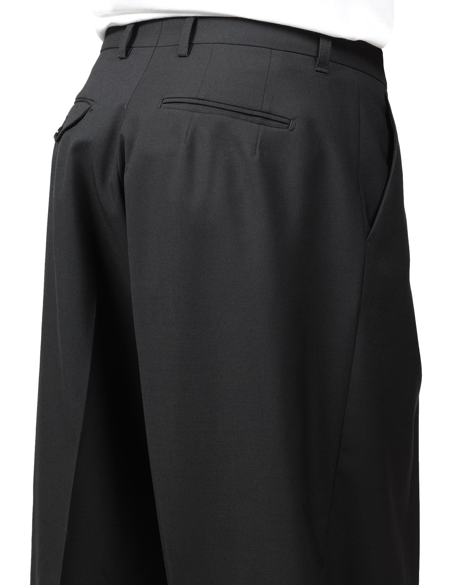 PANTALONE UOMO BEABLE NERO A GAMBA AMPIA CON PINCES