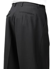 PANTALONE UOMO BEABLE NERO A GAMBA AMPIA CON PINCES