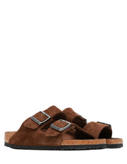CIABATTA BIRKENSTOCK ARIZONA CARAFE TONAL INPELLE SCAMOSCIATA CON DOPPIA FIBBIA