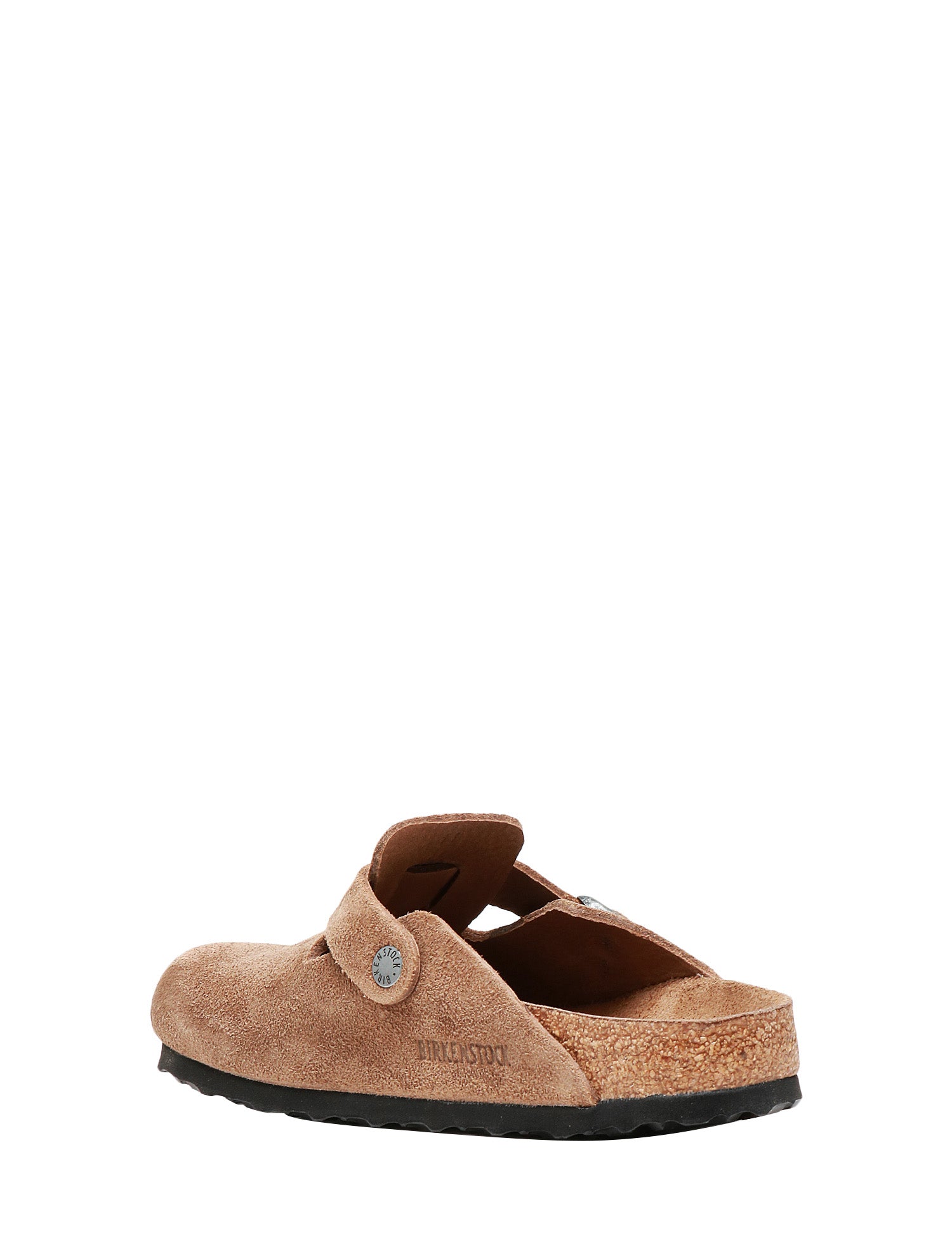 CIABATTA BIRKENSTOCK BOSTON DARK TEA IN PELLE SCAMOSCIATA CON CINTURINO SINGOLO