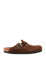 CIABATTA BIRKENSTOCK BOSTON CARAFE TONAL IN PELLE SCAMOSCIATA CON CINTURINO