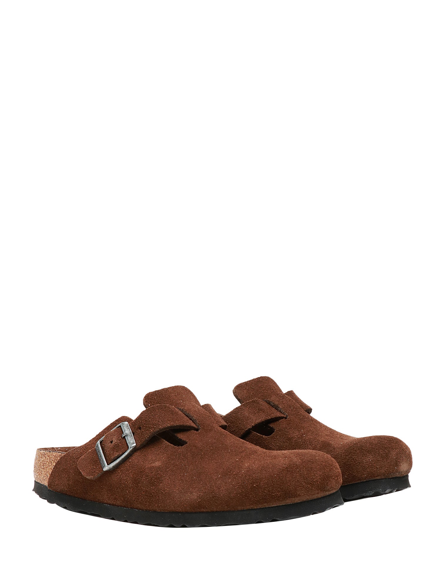 CIABATTA BIRKENSTOCK BOSTON CARAFE TONAL IN PELLE SCAMOSCIATA CON CINTURINO