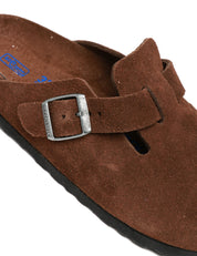CIABATTA BIRKENSTOCK BOSTON CARAFE TONAL IN PELLE SCAMOSCIATA CON CINTURINO