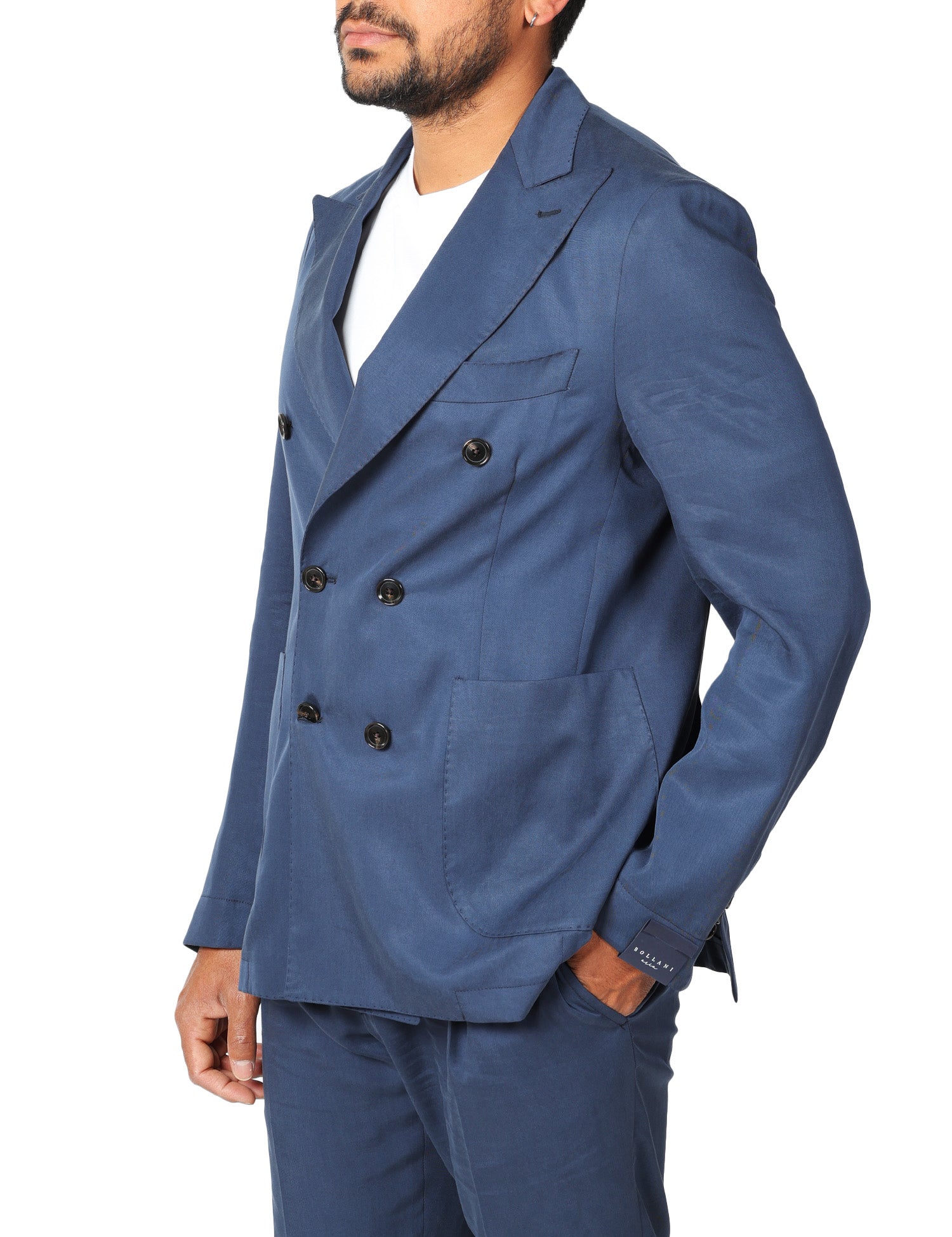 ABITO UOMO BOLLANI ARIA BLU CON GIACCA DOPPIO PETTO E PANTALONE DRITTO
