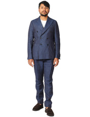 ABITO UOMO BOLLANI FREEDOM BLU CON GIACCA DOPPIOPETTO E PANTALONE DRITTO
