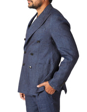 ABITO UOMO BOLLANI FREEDOM BLU CON GIACCA DOPPIOPETTO E PANTALONE DRITTO
