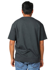 T-SHIRT UOMO BOWERY NERA GIROCOLLO OVER SIZE CON MANICHE TAGLIO VIVO 100% COTONE
