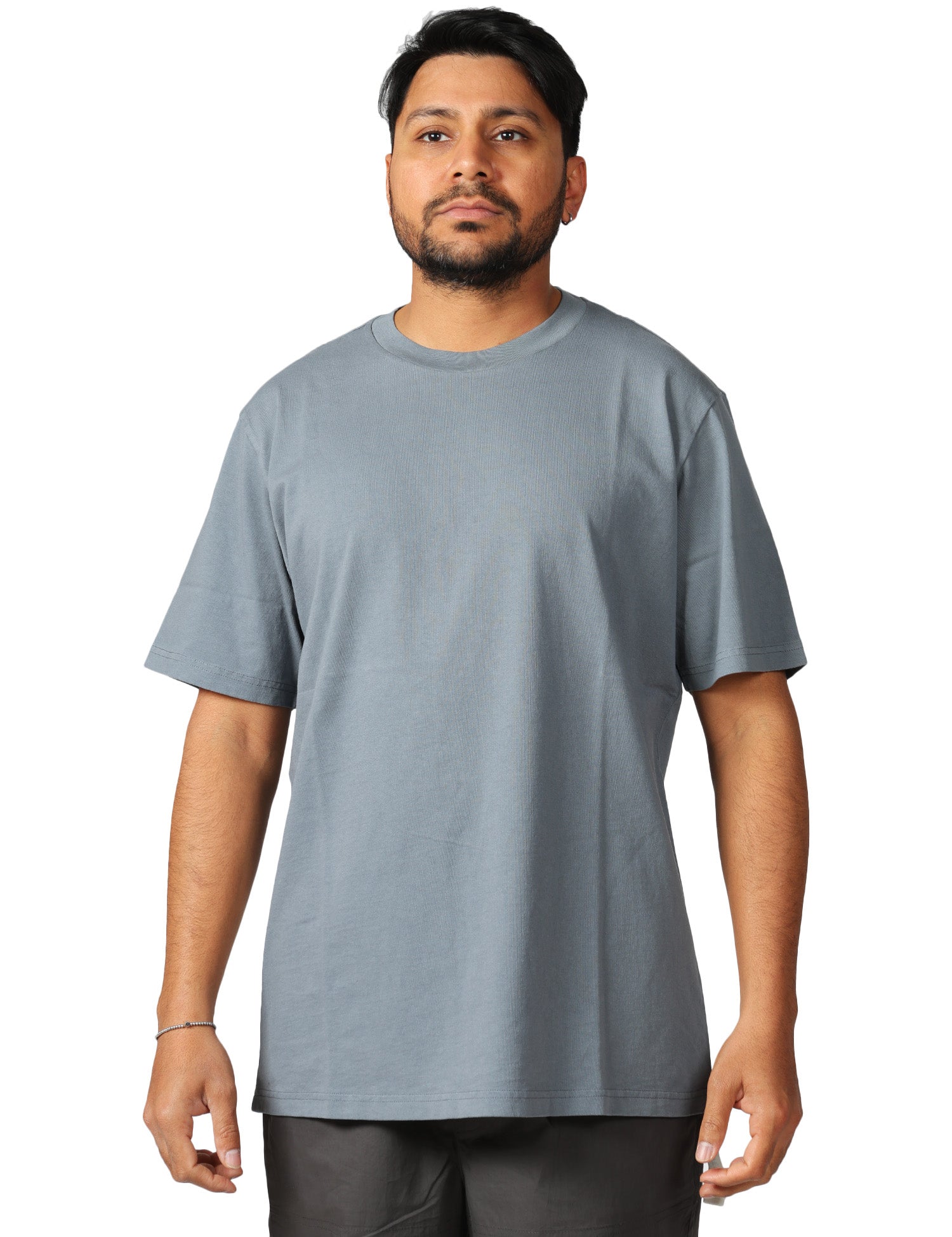 T-SHIRT UOMO BOWERY GREY GIROCOLLO RELAXED FIT IN COTONE