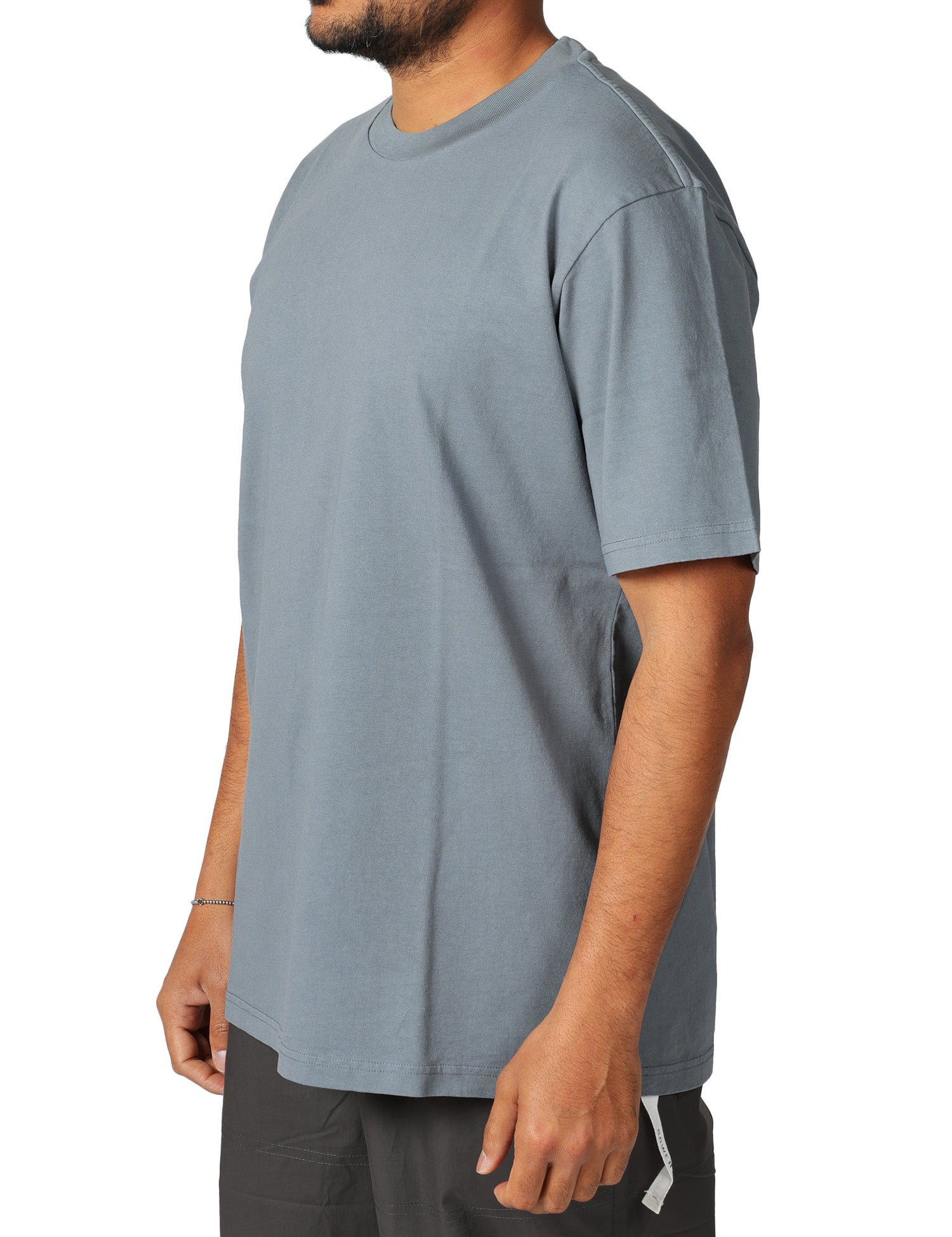 T-SHIRT UOMO BOWERY GREY GIROCOLLO RELAXED FIT IN COTONE