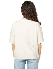 T-SHIRT DONNA BOWERY STONE GIROCOLLO OVER IN COTONE CON STAMPA GROOVY 70'