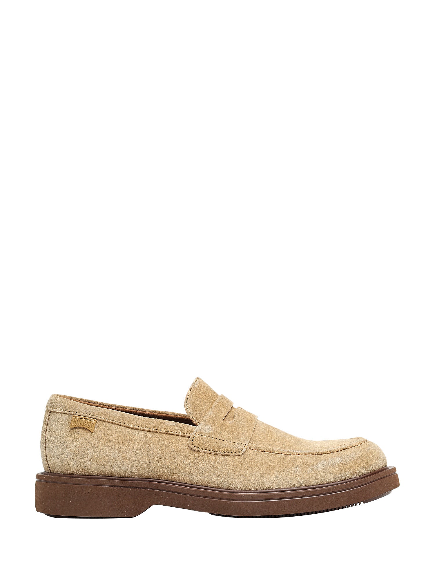 MOCASSINO UOMO CAMPER NORMAN BEIGE IN PELLE SCAMOSCIATA DI VITELLO E SUOLA IN ECA