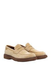 MOCASSINO UOMO CAMPER NORMAN BEIGE IN PELLE SCAMOSCIATA DI VITELLO E SUOLA IN ECA