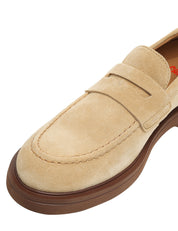 MOCASSINO UOMO CAMPER NORMAN BEIGE IN PELLE SCAMOSCIATA DI VITELLO E SUOLA IN ECA