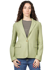 GIACCA DONNA CIRCOLO VERDE CRISTALLO SLIM FIT 100%COTONE KNITTED