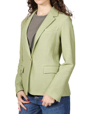 GIACCA DONNA CIRCOLO VERDE CRISTALLO SLIM FIT 100%COTONE KNITTED