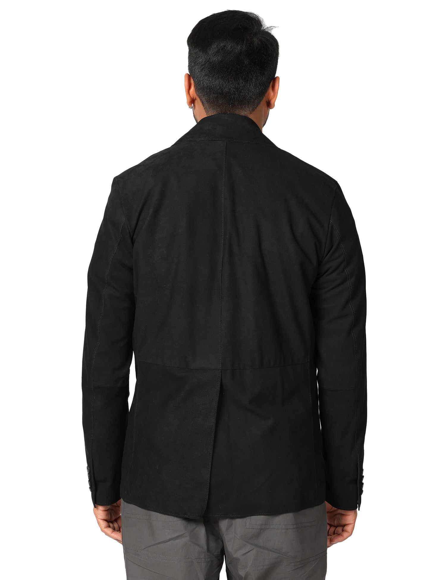 GIACCA UOMO D FOUR NERA MONOPETTO IN CAMOSCIO