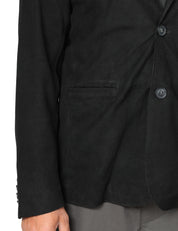 GIACCA UOMO D FOUR NERA MONOPETTO IN CAMOSCIO