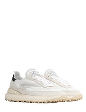 SCARPA DONNA D.A.T.E. ATHLETA NYLON BIANCO/NERO CON INSERTI IN SUEDE E SUOLA IN GOMMA