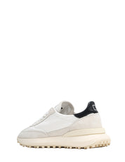 SCARPA DONNA D.A.T.E. ATHLETA NYLON BIANCO/NERO CON INSERTI IN SUEDE E SUOLA IN GOMMA