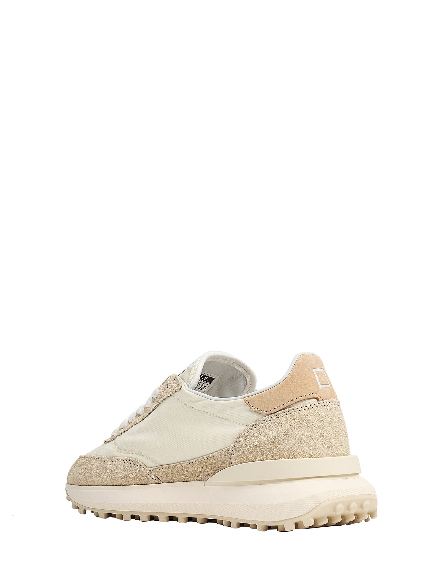 SCARPA DONNA D.A.T.E. ATHLETA NULON AVORIO CON INSERTI IN SUEDE E SUOLA IN GOMMA