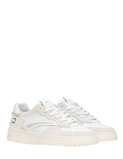 SCARPA UOMO D.A.T.E. TONEO PURE BASIC BIANCO IN PELLE E SUEDE