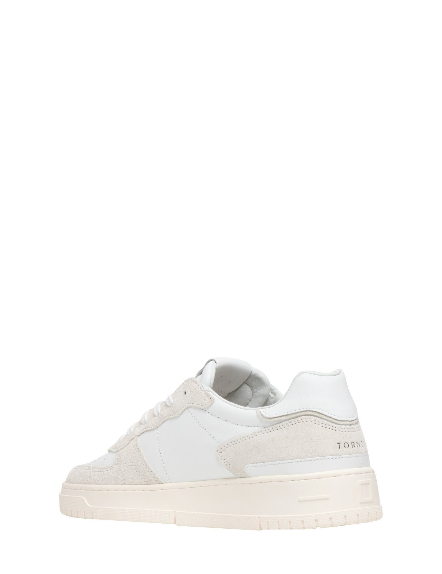 SCARPA UOMO D.A.T.E. TONEO PURE BASIC BIANCO IN PELLE E SUEDE