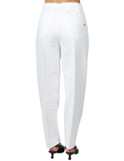 JEANS DONNA DONDUP BESSIE BULL BIANCO LOOSE FIT A VITA ALTA
