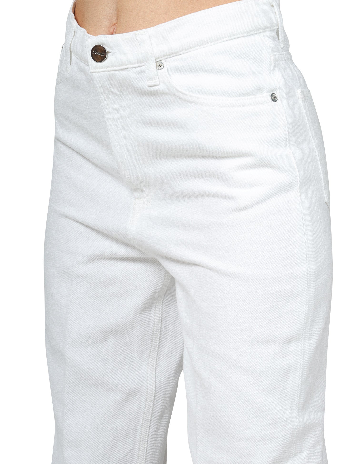 JEANS DONNA DONDUP BESSIE BULL BIANCO LOOSE FIT A VITA ALTA