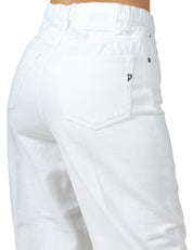 JEANS DONNA DONDUP BESSIE BULL BIANCO LOOSE FIT A VITA ALTA