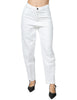 Jeans donna dondup bessie bull bianco loose fit a vita alta