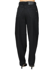 JEANS DONNA DONDUP BESSIE BULL NERO IN BULL FISSO A VITA ALTA LOOSE FIT