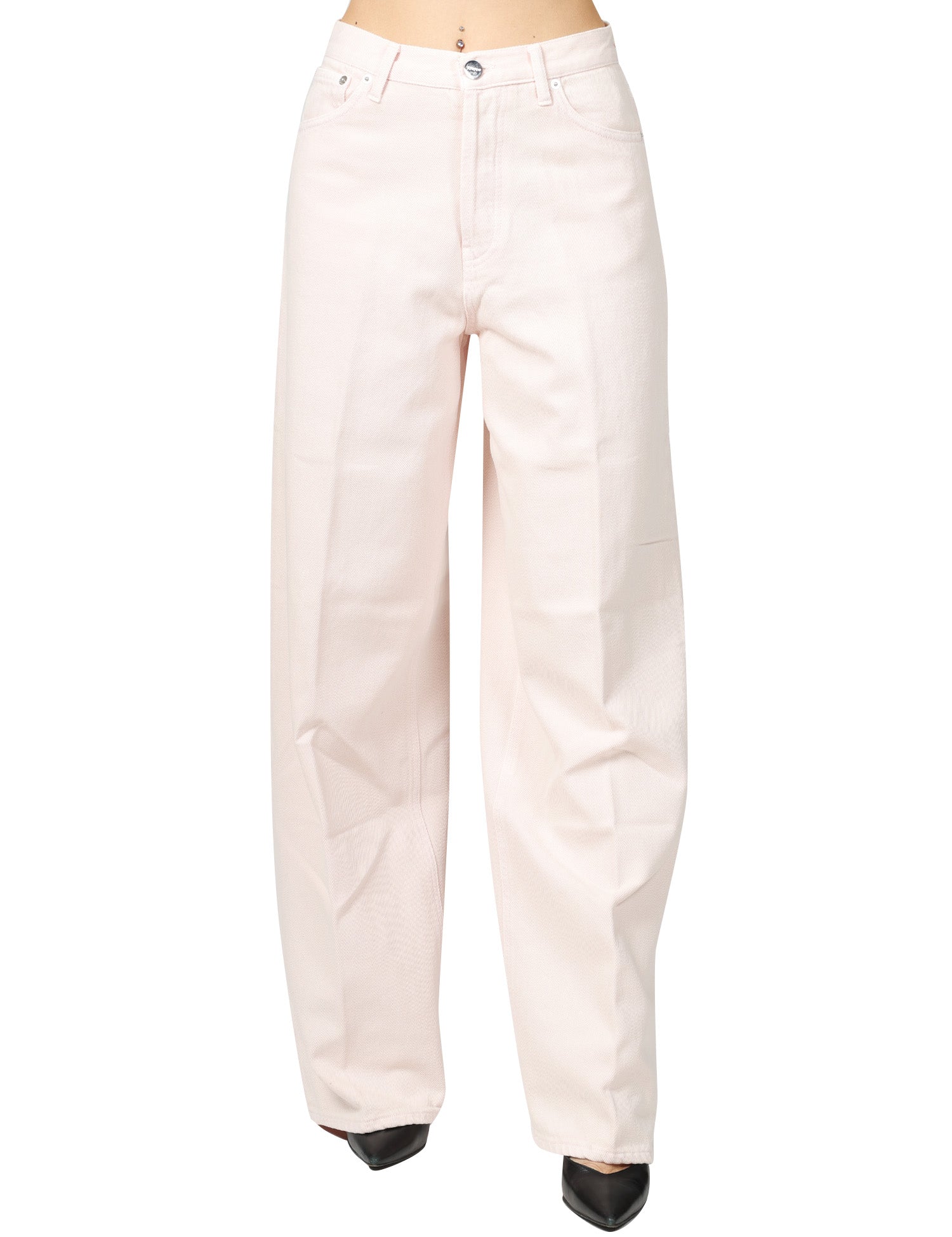 JEANS DONNA DONDUP DAKOTA ROSA CON GAMBA A PALAZZO E VITA BASSA