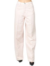 JEANS DONNA DONDUP DAKOTA ROSA CON GAMBA A PALAZZO E VITA BASSA