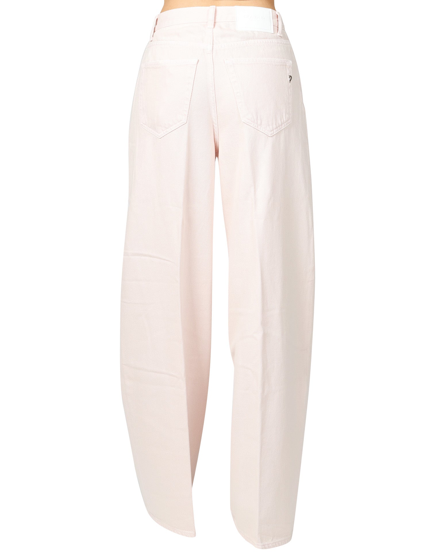 JEANS DONNA DONDUP DAKOTA ROSA CON GAMBA A PALAZZO E VITA BASSA