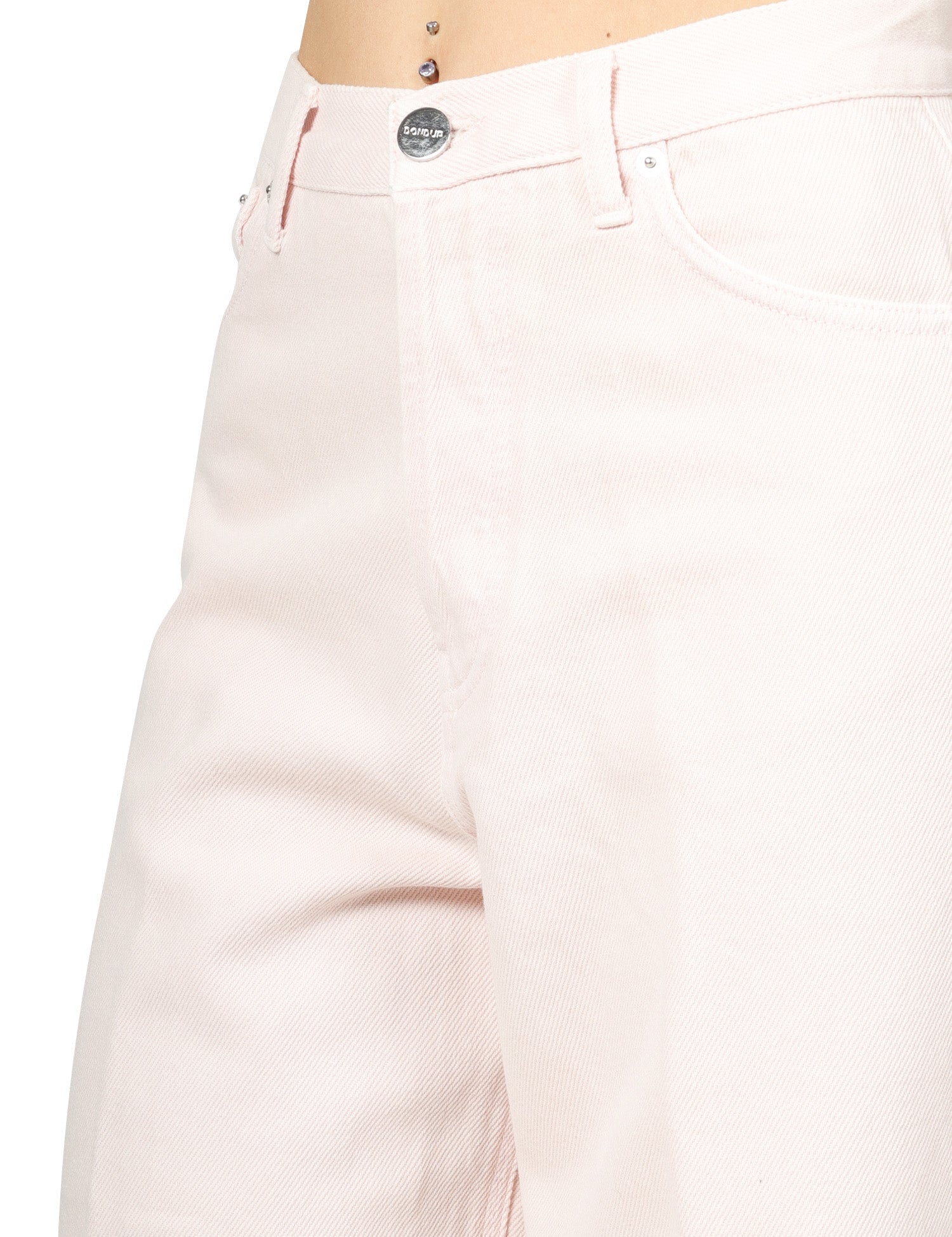 JEANS DONNA DONDUP DAKOTA ROSA CON GAMBA A PALAZZO E VITA BASSA